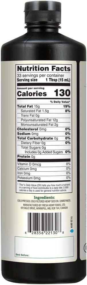 Just Hemp Foods All Natural Hemp Seed Oil