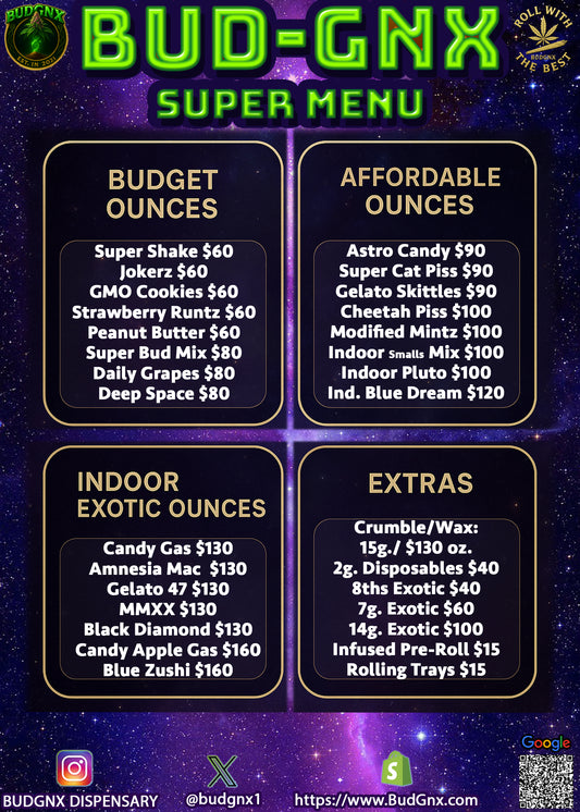 BUD-GNX Live Menu Order