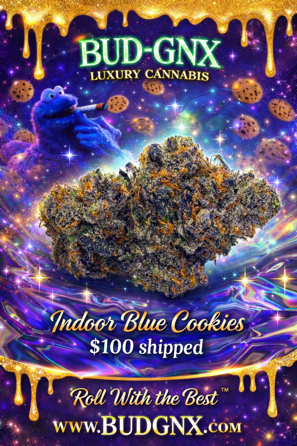 Indoor Exotic Blue Cookies – $100 Shipped