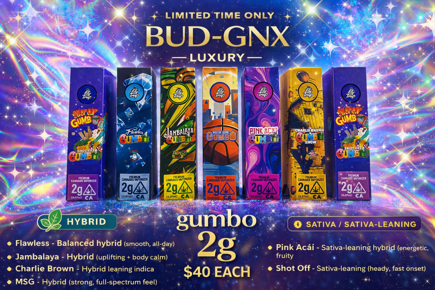 🔥 GUMBO 2g Disposable Vape Carts